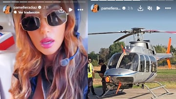 Un helicóptero falla y aterriza de emergencia en Chicureo: Pamela Díaz iba en su interior