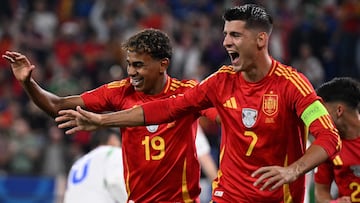 Spain won Group B with a game to spare by beating Italy in style in Gelsenkirchen, as Riccardo Calafiori’s second-half own goal gave La Roja their second victory.