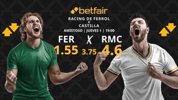 Racing Club de Ferrol vs. Real Madrid Castilla: horario, dónde ver, pronósticos y estadísticas