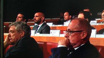 Ángel María Villar nods off during the Champions League draw