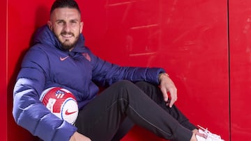 Koke posa para AS antes del City-Atl&eacute;tico de la ida de cuartos de la Champions 21-22.