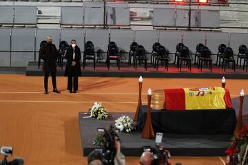 Pista central de la Caja Mágica donde se ha dado el último adiós a la leyenda del tenis español. 