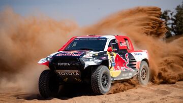 200 AL-ATTIYAH Nasser (qat), BAUMEL Mathieu (fra), Toyota Gazoo Racing, Toyota GR DKR Hilux, FIA W2RC, action during the Prologue of the Rallye du Maroc 2023, on October 13, 2023 in Agadir, Morocco