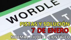 Wordle en español, científico y tildes para el reto de hoy 7 de enero: pistas y solución