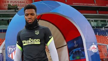 Lemar antes del partido contra el Salzburgo.