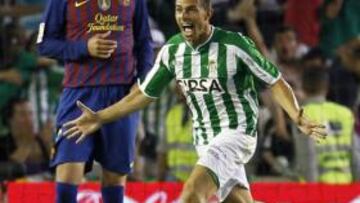 <b>DOS. </b>Rubén Castro le marcó dos goles al Barça el sábado y ha acabado la Liga a un gol de Llorente.