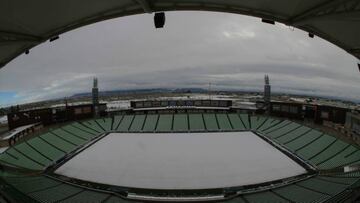 Nevadas dejan espectaculares postales en inmuebles deportivos