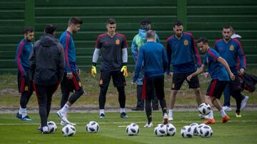 Buen ambiente en España antes de su partido contra Marruecos