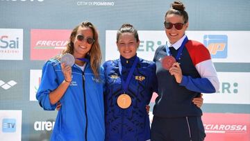 Ángela Martínez, oro en los 10km natación aguas abiertas de Piombino.
