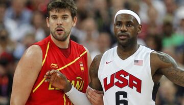 LeBron James y Marc Gasol en la final de los Juegos Olímpicos de Londres 2012.