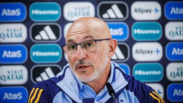 Luis de la Fuente en la rueda de Prensa de la Selección