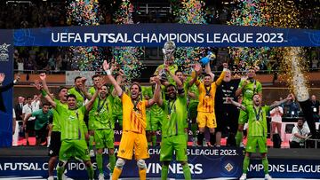 07/05/23 FINAL UEFA FUTSAL CHAMPIONS LEAGUE PALMA MALLORCA FUTSAL CAMPEON DE EUROPA ALEGRIA