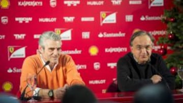 Maurizio Arrivabene y Sergio Marchionne, los dos grandes jefes de Ferrari actualmente.