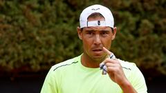 Rafael Nadal, durante un entrenamiento reciente.