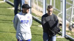 El Atleti se entrena con la mente puesta en el partido frente al Dortmund