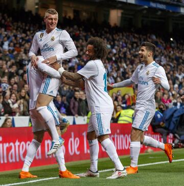 Cristiano Ronaldo marcó el 1-0 a pase de Kroos.
