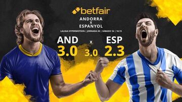 FC Andorra vs. RCD Espanyol: horario, TV, estadísticas, clasificación y pronósticos