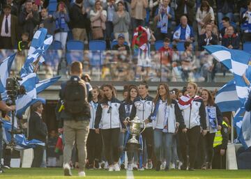 Las jugadoras de la Real Sociedad Campeonas de la Copa de la Reina 