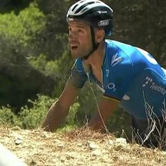 La terrible caída de Valverde que provoca su retiro de La Vuelta