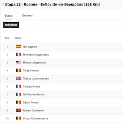 Etapa 12 del Tour de Francia: así queda la clasificación general