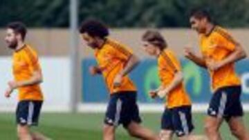 El entrenamiento del Real Madrid.