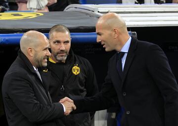 Zinedine Zidane y Peter Bosz.
