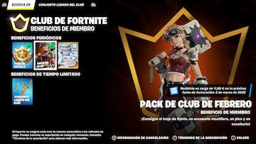 club de fortnite febrero 2023 skin sylvie