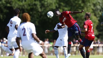 Adama durante el partido ante el Girondins.