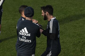 Entrenamiento del Real Madrid antes de viajar a Huesca