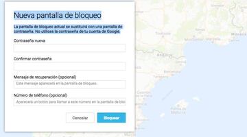 La pantalla en la que meter la nueva contraseña