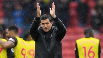 Javi Gracia, durante su eetapa al frente del Watford.