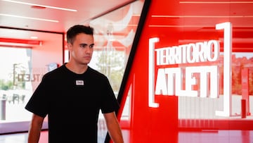 Reguilón, en las instalaciones del Atlético.