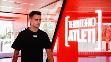 Reguilón, en las instalaciones del Atlético.