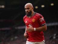 LONDON (United Kingdom), 01/03/2026.- Bryan Mbeumo of Manchester United in action during the English Premier League match of Manchester United against Crystal Palace, in Manchester, Britain, 01 March 2026. (Reino Unido) EFE/EPA/GARY OAKLEY EDITORIAL USE ONLY. No use with unauthorized audio, video, data, fixture lists, club/league logos, 'live' services or NFTs. Online in-match use limited to 120 images, no video emulation. No use in betting, games or single club/league/player publications.
