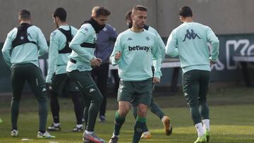 Canales, entrenándose este martes.