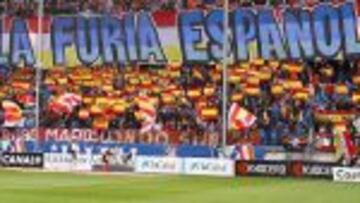 Imagen de archivo de la grada del Frente Atlético.