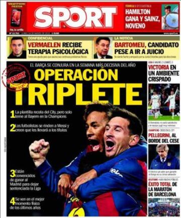 Portadas de la prensa deportiva