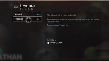 Destiny 2: fecha para la dificultad Prestigio en Leviatán