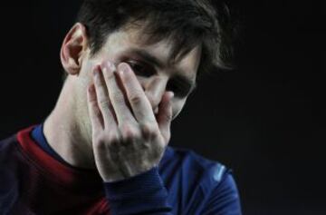 Messi, nervios en el banquillo