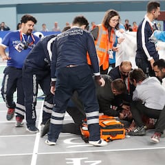 Susto monumental de Quique Llopis tras una tremenda caída