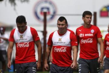 El segundo día de trabajo de la Roja en Juan Pinto Durán. 