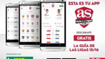 La app ‘Guía de las Ligas’ de AS 2015-2016, aún más completa