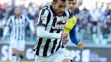 Tévez, en un partido ante el Chievo.