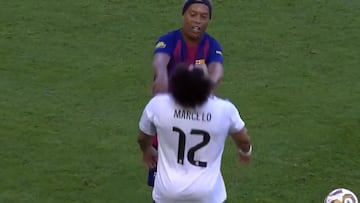 El ‘encontrón’ entre Ronaldinho y Marcelo: así terminó la curiosa escena