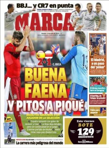 Portadas de la prensa deportiva