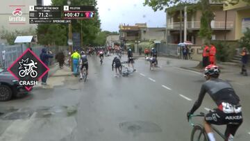 La dura caída en la etapa 6 que involucró a Nairo, Hindley...