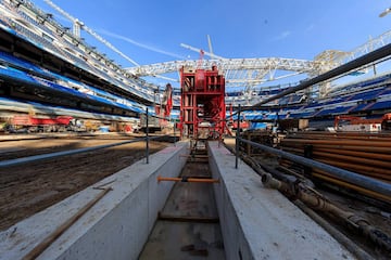 Las obras del estadio Santiago Bernabéu avanzan a buen ritmo