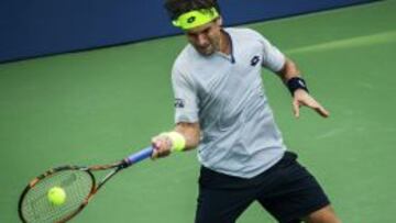 David Ferrer durante su partido contra el moldavo Albot en primera ronda del US Open