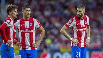 Griezmann, Suárez y Carrasco, del Atlético de Madrid
