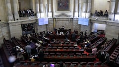 BOGOTÁ. Agosto 23 de 2022. El Ministro de Hacienda, José Antonio Ocampo y el Director de la DIAN, Luis CArlos Reyes presentan la reforma tributaria en una sesión conjunta de las comisiones económicas de Cámara de Representantes y Senado. En la foto: Salón Boyacá. (Colprensa - Camila Díaz)